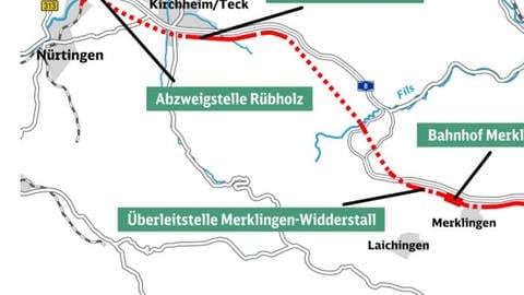 Der Plan der Schnellfahrstrecke Wendlingen-Ulm. (Foto: DB Netze)