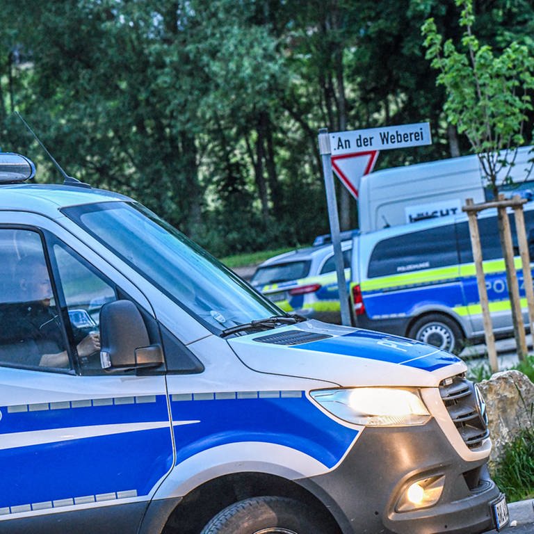 Die Polizei war mit einem Großaufgebot in Heubach vor Ort und nahm einen Verdächtigen wenig später in der Nähe des Tatorts fest. (Foto: onw-images / Marius Bulling)