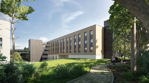 Der Neubau eines Patienten- und Forschungsgebäudes am Universitätsklinikum Ulm hat am Dienstagvormittag mit dem offiziellen Spatenstich begonnen. (Foto: Uniklinik Ulm)