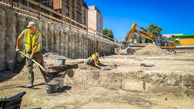 Archäologen haben in Ulm Spuren einer mittelalterlichen Bebauung entdeckt (Foto: SWR, Volker Wüst)