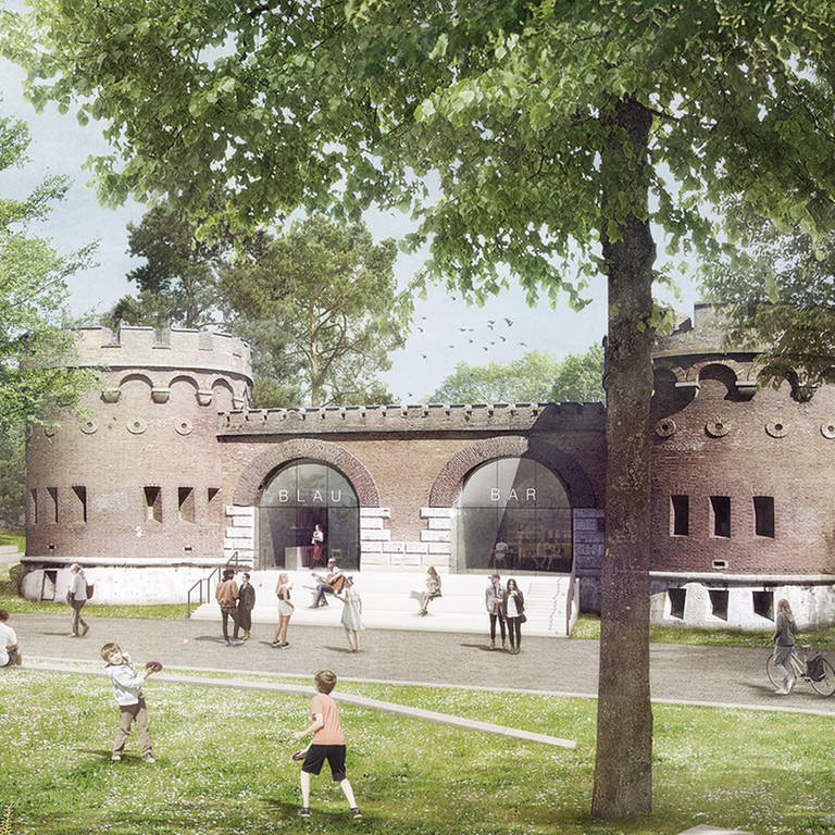 Bislang eine Bausünde aus den Sechzigerjahren: So könnte das Blaubeurer Tor zur Landesgartenschau Ulm 2030 aussehen. (Foto: Pressestelle, Stadt Ulm)