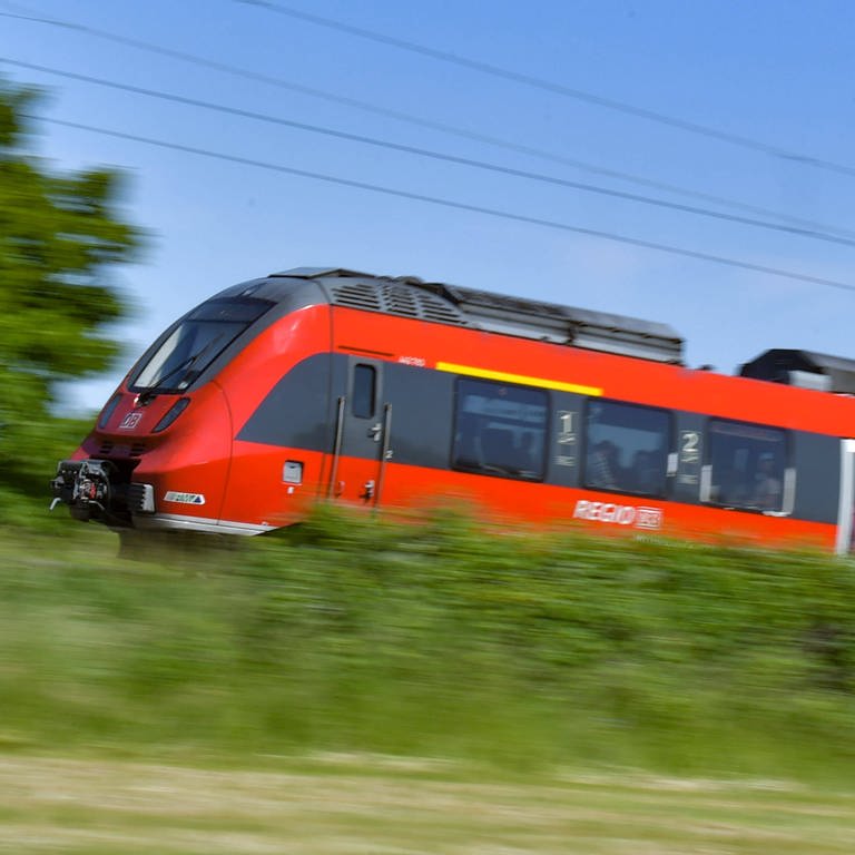 Ein Regionalzug ist im Ostalbkreis gegen einen Baum geprallt, der kurz zuvor auf eine Oberleitung gefallen war. Der Zug wurde dabei beschädigt und konnte nicht mehr weiterfahren. (Symbolbild)