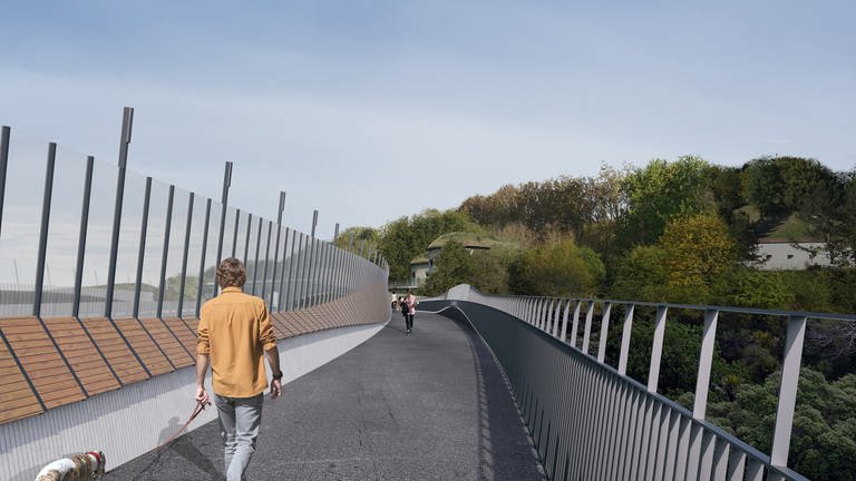 So soll die B10 in Ulm nach dem Umbau des Blaubeurer Rings und dem Neubau der Wallstraßenbrücke aussehen. (Foto: Knight Architects )
