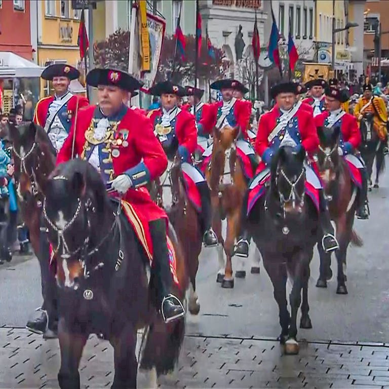 Der SWR überträgt am Montag ab 14 Uhr den Festumzug des Kalten Marktes 2024 in Ellwangen mit hunderten Pferden im Internet. (Foto: SWR)