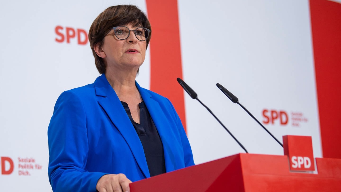 SPD-Bundesvorsitzende Saskia Esken (Foto: dpa Bildfunk, Foto: Christophe Gateau)