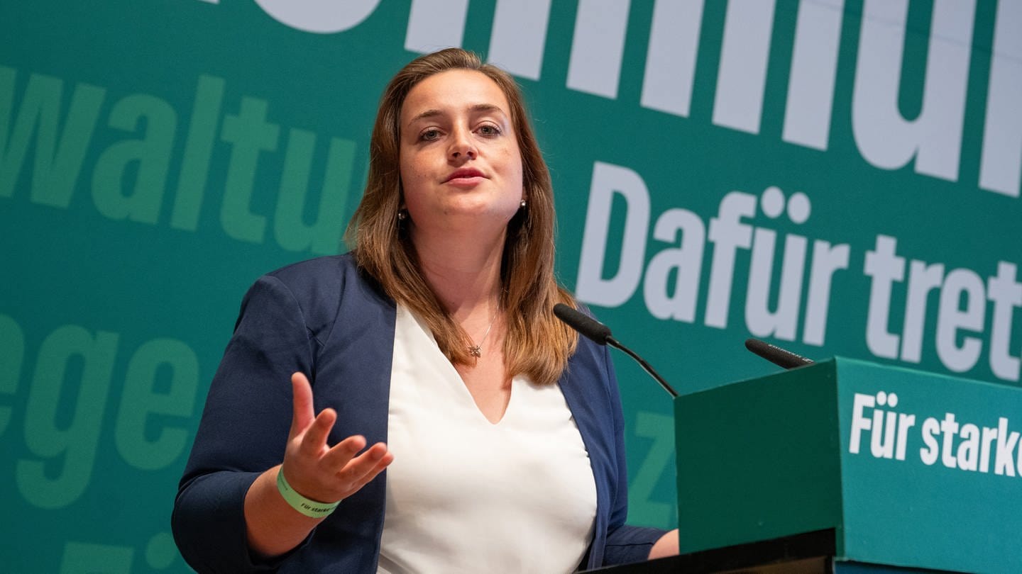 Lena Schwelling, Landesvorsitzende der Grünen. (Foto: dpa Bildfunk, picture alliance/dpa | Stefan Puchner)