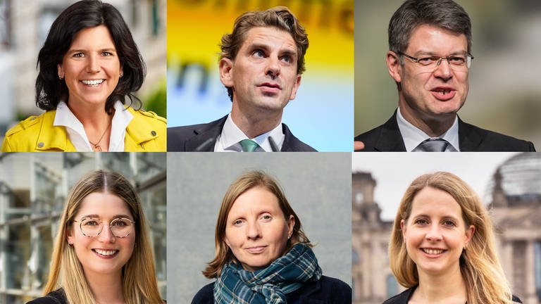 Diese sechs Abgeordneten aus der Region Trier haben es nach der Wahl 2021 in den Bundestag geschafft.  (Foto: SWR)