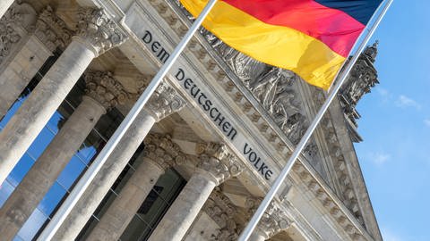 Westansicht des Reichstagsgebäudes in Berlin (Foto: picture-alliance / Reportdienste, picture alliance / Daniel Kalker | Daniel Kalker)