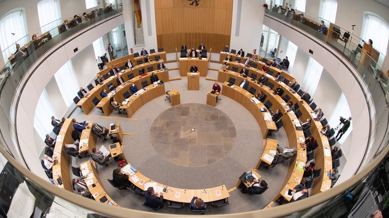 Abgeordnete im Landtag von Rheinland-Pfalz (Foto: dpa Bildfunk, picture alliance/dpa | Julia Cebella)