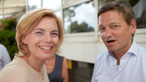 Julia Klöckner und Christian Baldauf von der CDU Rheinland-Pfalz (Foto: dpa Bildfunk, picture alliance/Thomas Frey/dpa)