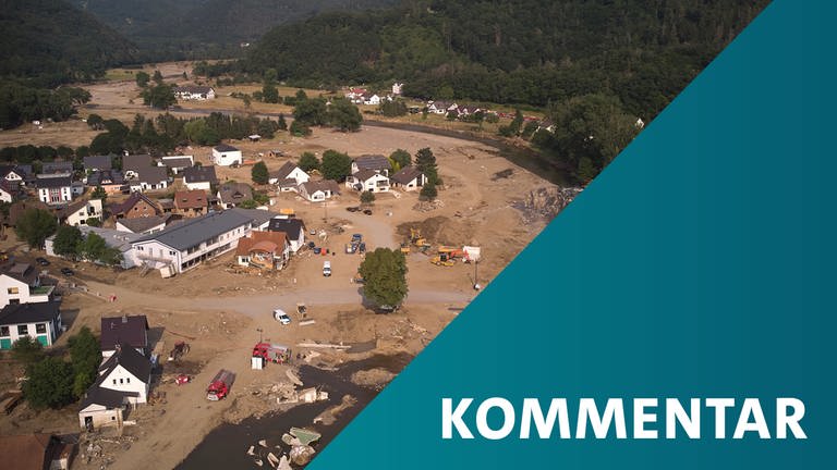 Kommentar zur Situation in den Hochwassergebieten in Rheinland-Pfalz. (Foto: dpa Bildfunk, Picture Alliance)
