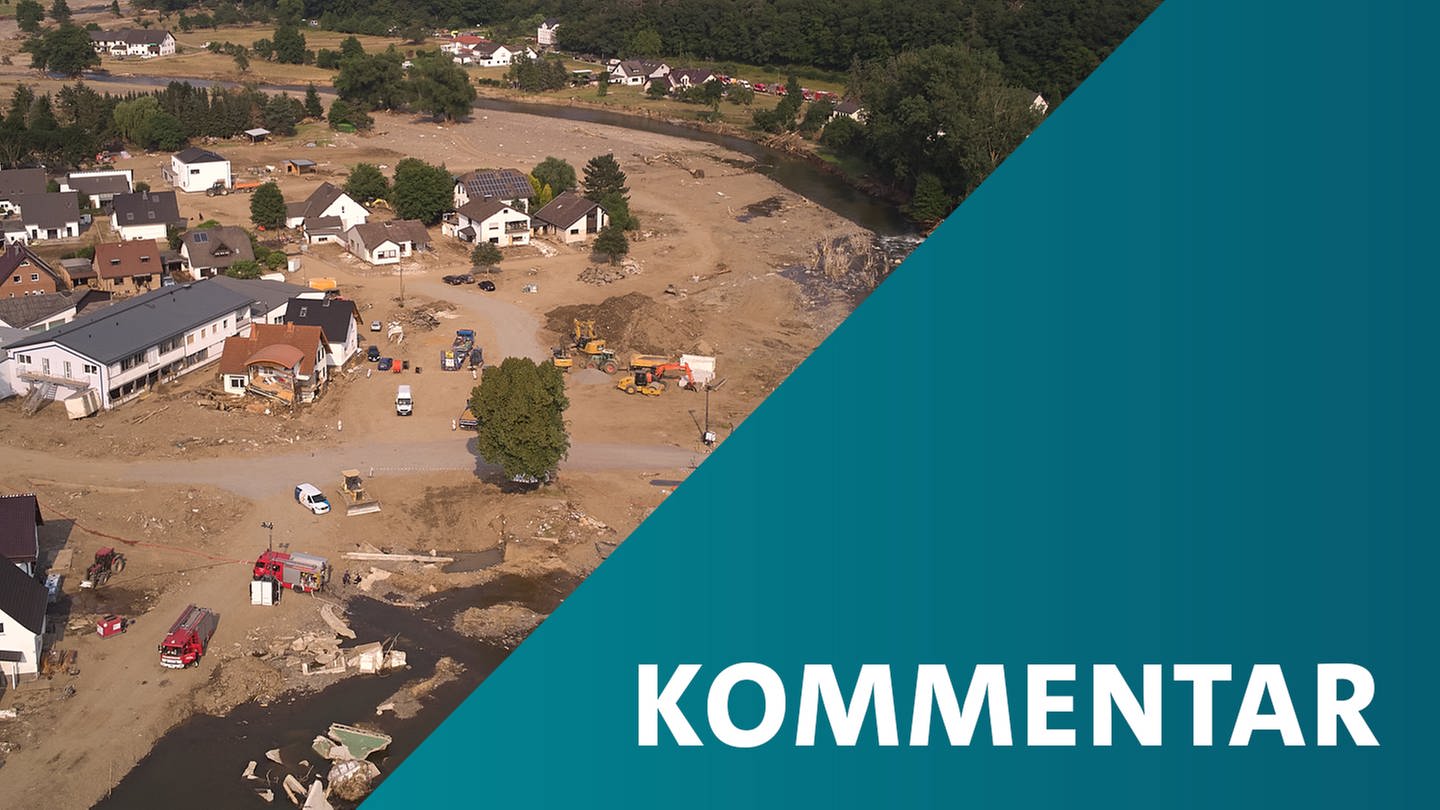 Kommentar zur Situation in den Hochwassergebieten in Rheinland-Pfalz. (Foto: dpa Bildfunk, Picture Alliance)