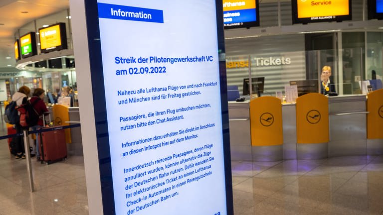 Die Piloten der Lufthansa haben mir ihrem Streik am 2. September 2022 fast den gesamten Flugbetrieb lahmgelegt. (Foto: picture-alliance / Reportdienste, picture alliance/dpa | Peter Kneffel)