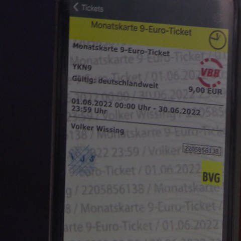 Ein BVG-Ticket auf einem Handy (Foto: SWR, SWR)