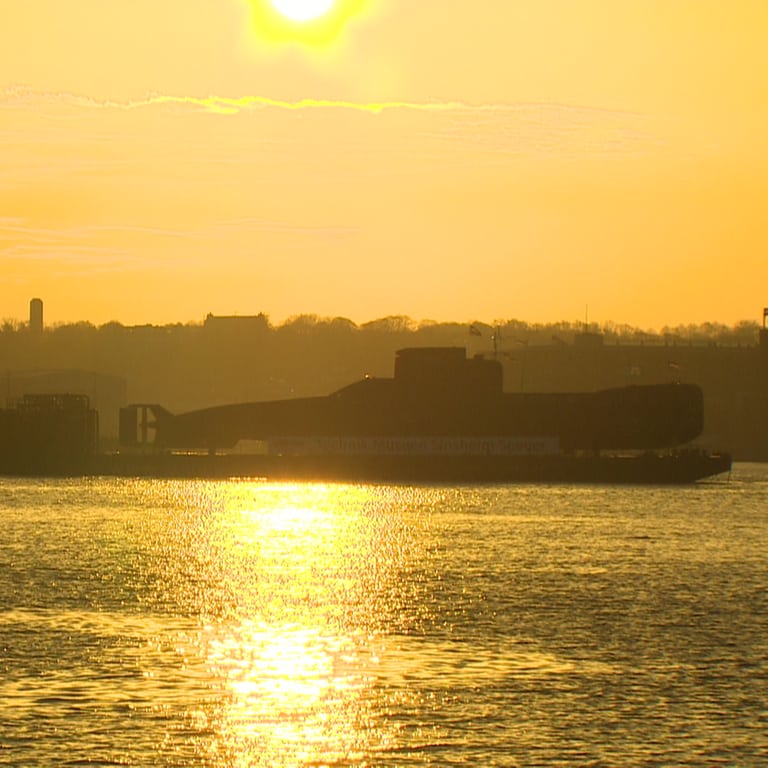 Am Samstag in der Früh wurde das U-Boot in Kiel verladen. (Foto: SWR)