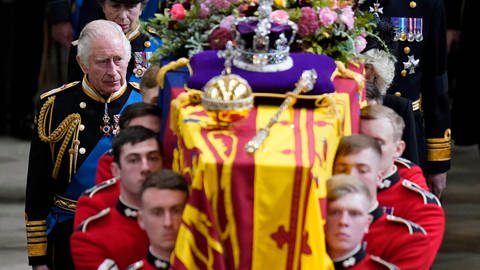 Das Staatsbegräbnis der Queen am 19. September 2022  (Foto: picture-alliance / Reportdienste, picture alliance / ASSOCIATED PRESS | Danny Lawson)