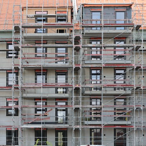 Auf einer Baustelle entstehen neue Wohnungen. (Foto: dpa Bildfunk, picture alliance/dpa | Jan Woitas)
