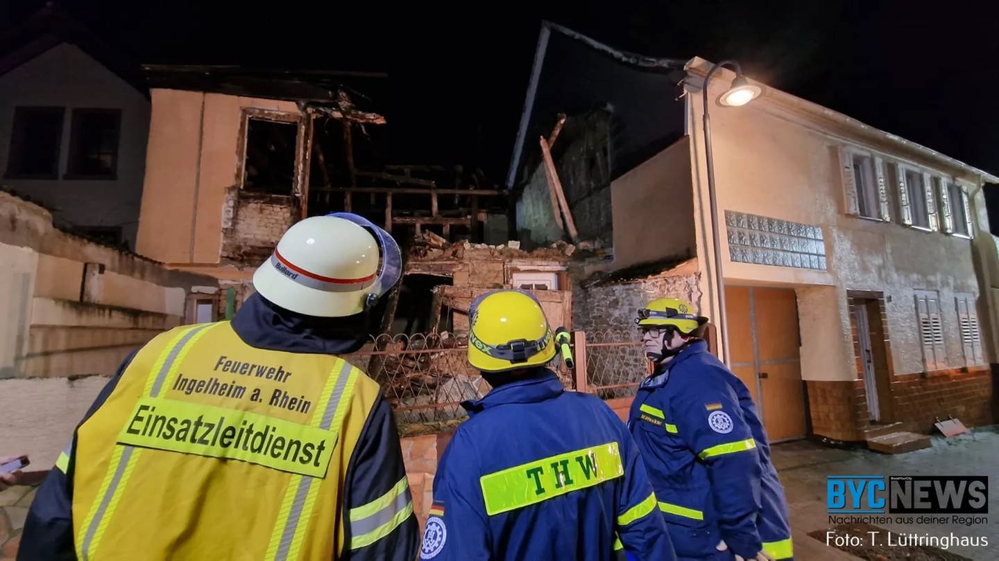 Haus in Ingelheim teilweise eingestürzt - SWR Aktuell