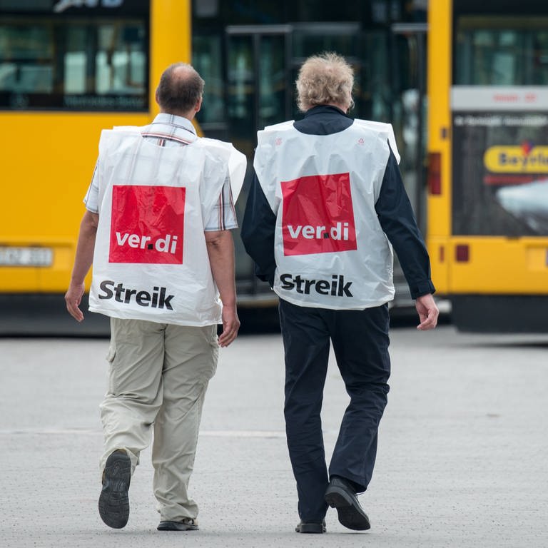 Die Busfahrer und -fahrerinnen in privaten Busbetrieben in RLP streiken. (Foto: dpa Bildfunk, picture alliance / dpa | Armin Weigel)