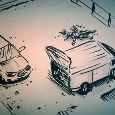 Skizzen vom Tatort der Polizistenmorde bei Kusel (Foto: SWR)