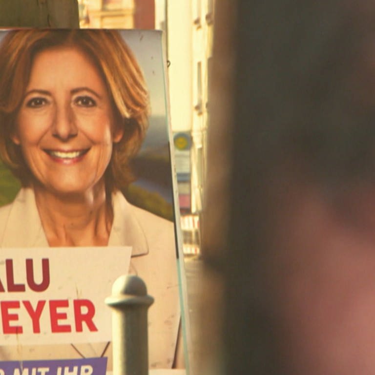Malu Dreyer auf einem Wahlplakat