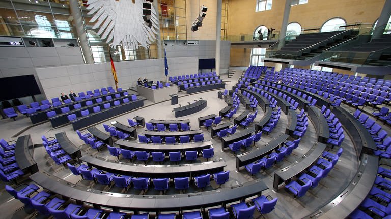 Der leere Bundestag in Berlin (Foto: dpa Bildfunk, Picture Alliance)