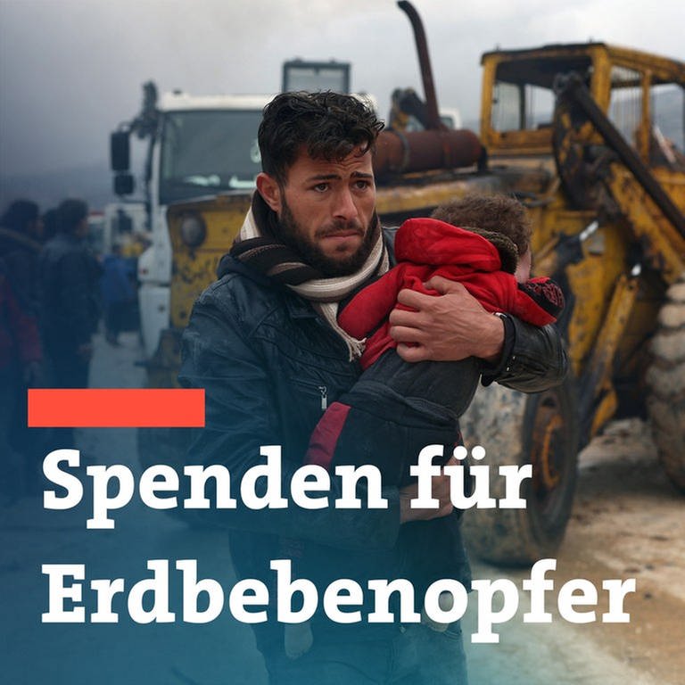 Nach dem Erdbeben im türkich-syrischen Grenzgebiet werden Spenden gesammelt.  