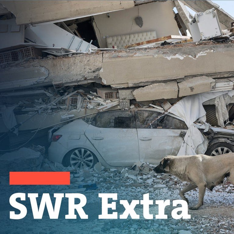 Trümmer nach dem Erdbeben in der Türkei - Das SWR Extra fasst die aktuelle Lage zusammen und schaut auf die Hilfe aus dem Südwesten (Foto: dpa Bildfunk, SWR, Picture Alliance)