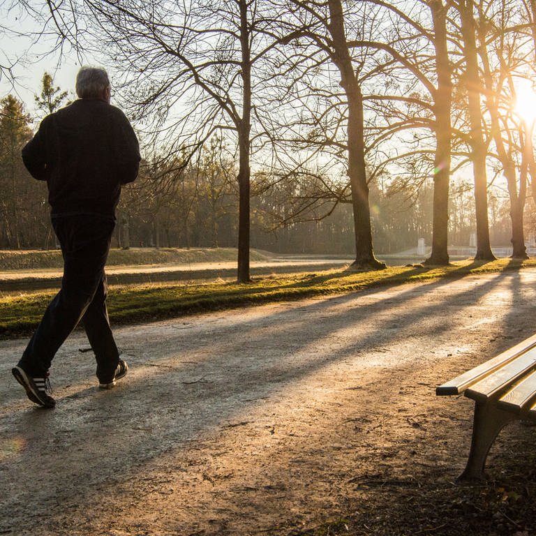 Ein Jogger im Park bei Sonnenschein. (Foto: picture-alliance / Reportdienste, Picture Alliance)