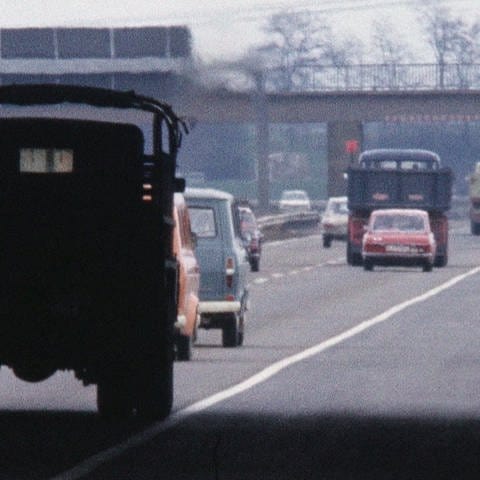 Verkehr auf der Autobahn in den 70er Jahren (Foto: SWR, SWR)