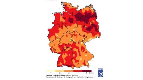 Waldbrandgefahrenindex (Foto: Deutscher Wetterdienst)