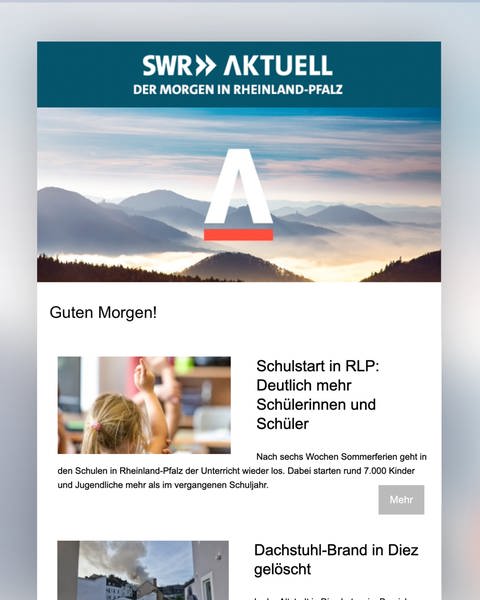 Der Morgen-Newsletter von SWR Aktuell Rheinland-Pfalz