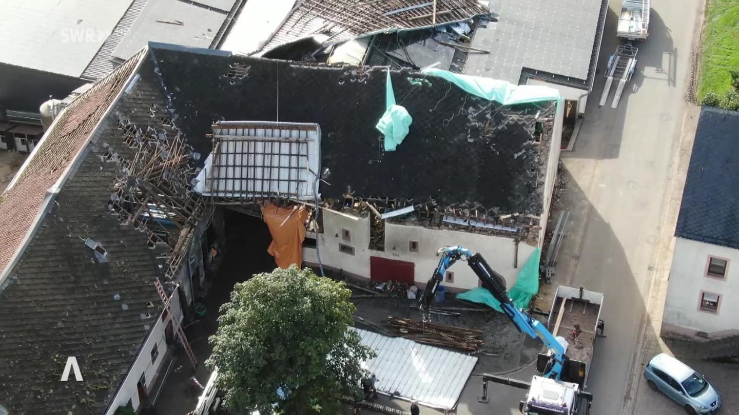 Vom Tornado zerstörtes Haus (Foto: SWR)