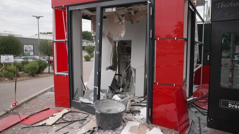 Immer mehr Geldautomaten in RLP werden gesprengt - wie hier in Herxheim