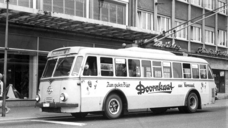 Ein historischer Oberleitungsbus, der früher in Pirmasens unterwegs war. (Foto: Stadtarchiv Pirmasens)