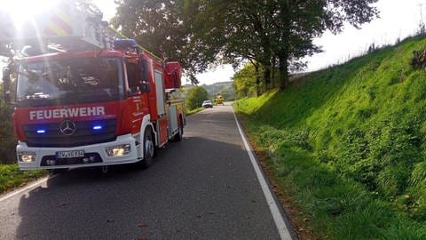 Bei Dietrichen in der Südwestpfalz ist ein Autofahrer bei einem Unfall lebensgefährlich verletzt worden. (Foto: Feuerwehr VG Zweibrücker Land )