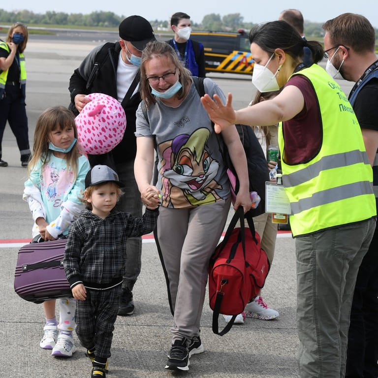Flüchtlinge aus der Ukraine kommen in Deutschland an