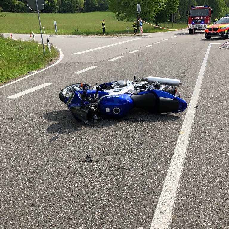 Tödlicher Motorrad-Unfall bei Geiselberg: Ein 61-Jähriger kam dabei ums Leben (Foto: Polizei Waldfischbach-Burgalben)
