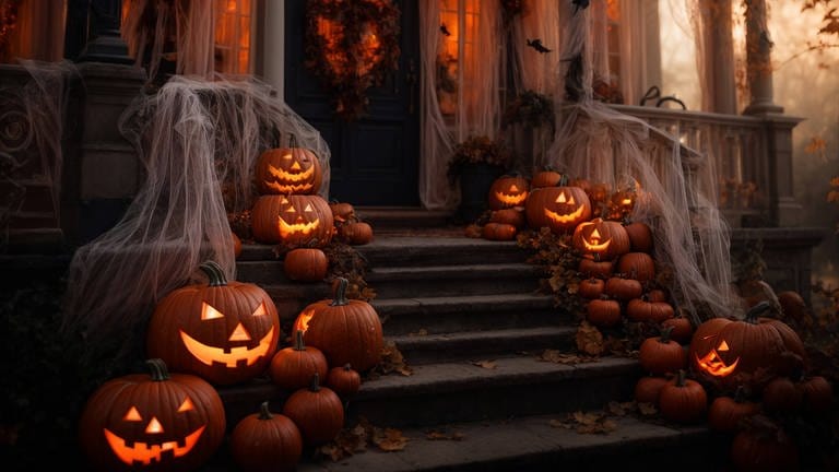 Eingang zu einem Halloween Horrorhaus  (Foto: IMAGO, IMAGO / Click4Pixel)