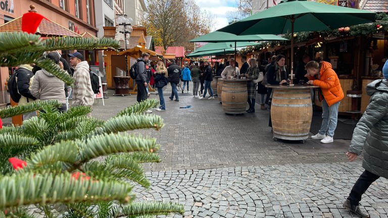 Der Weihnachtsmarkt in der Innenstadt von Kaiserslautern