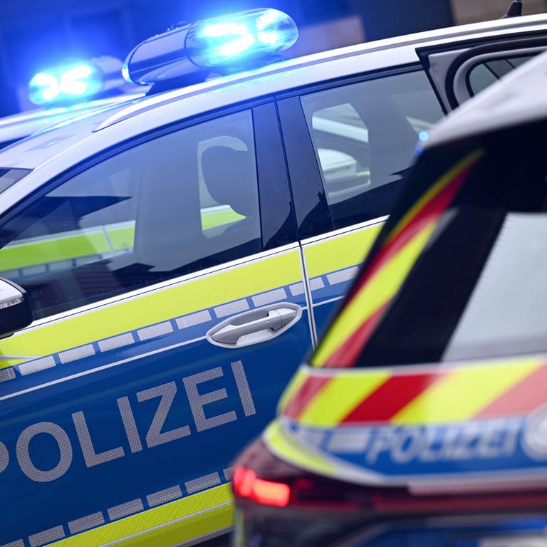 Polizeiautos mit Blaulicht - Staatsanwaltschaft ermittelt gegen Werkstatt der Polizei (Foto: picture-alliance / Reportdienste, picture alliance/dpa | Arne Dedert)