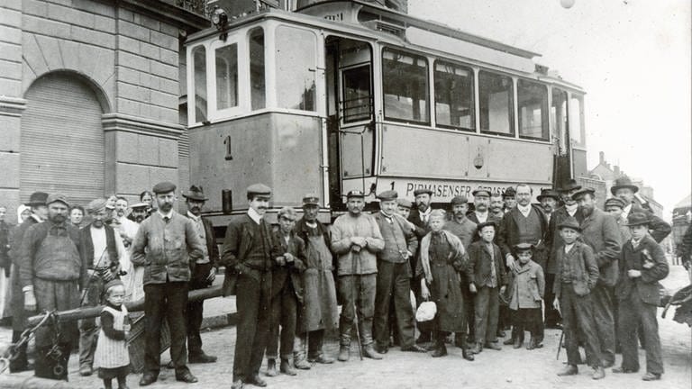 Historische Straßenbahn in Pirmasens