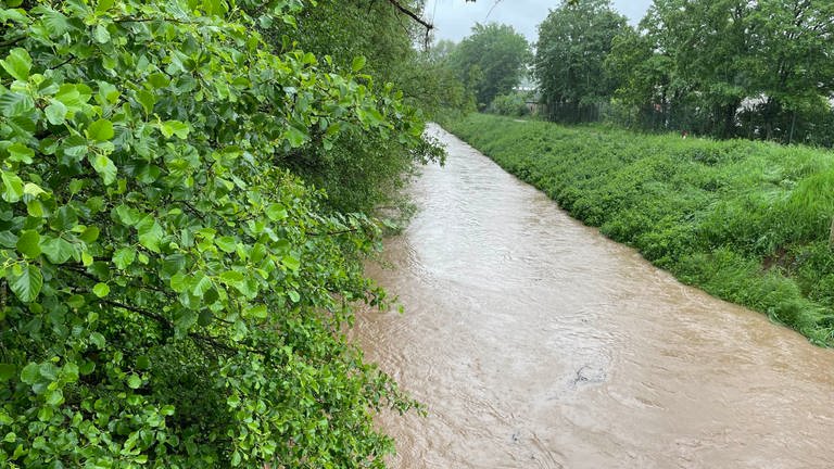 Hochwasser am Hornbach in Zweibrücken