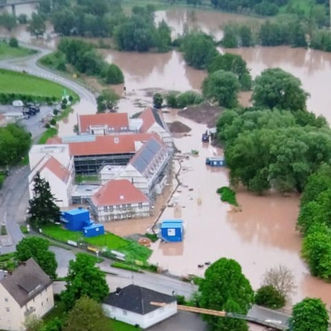 Die Parkklinik in Hornbach wurde vom Hochwasser überschwemmt.