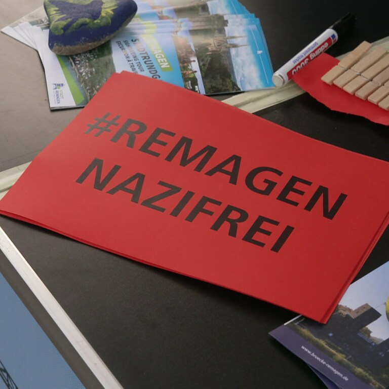 Schild "Remagen nazifrei" (Foto: SWR)