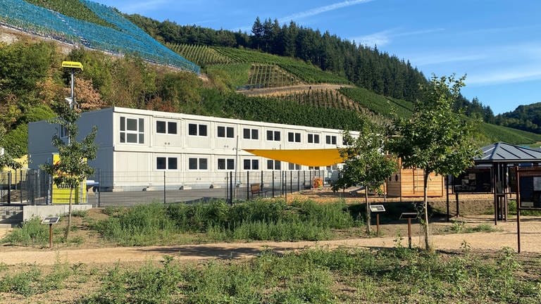 Die Grundschule Dernau befindet sich ab diesem Schuljahr in einer provisorischen Containeranlage im Ortsteil Marienthal. (Foto: SWR)