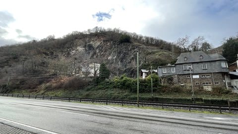 Zwischen Oberwesel und Bacharach im Mittelrheintal ist bei einem Felssturz Geröll abgestürzt. (Foto: SWR)