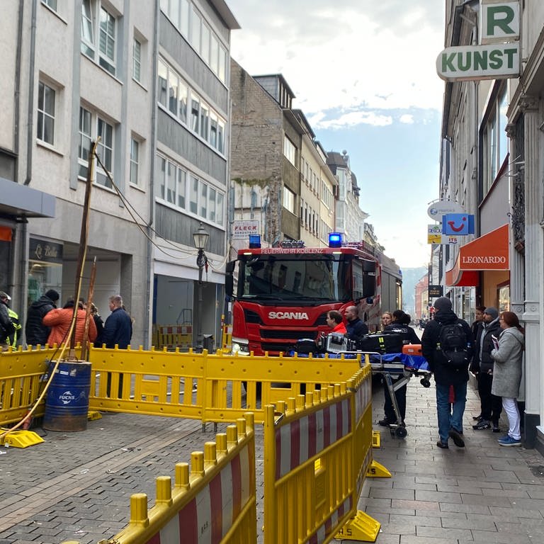 Einsatz der Feuerwehr in der Koblenzer Altstadt