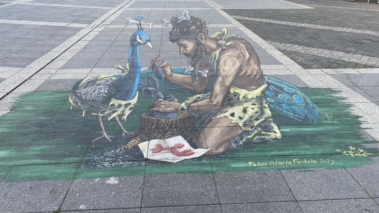World Street Painting in der Innenstadt von Neuwied