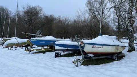 Die Boote des Segelclubs konnten schon lange nicht mehr auf dem Wiesensee segeln. (Foto: SWR)